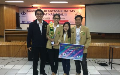Teknik Industri UNPAR Juara 2 Kompetisi Rekayasa Kualitas Tingkat Nasional III